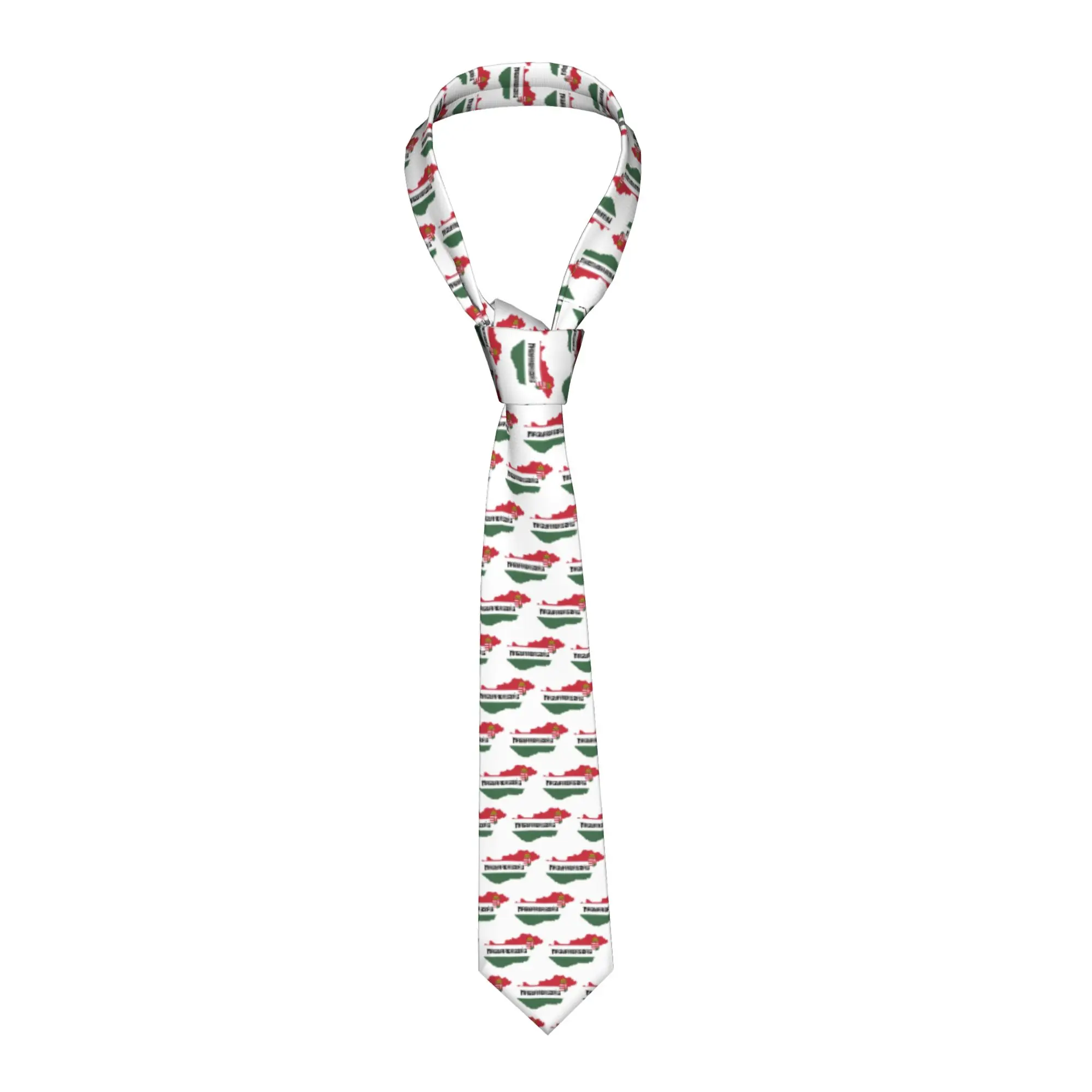Formal Hungary Flag Map Neckties for Men Silk Hungarian Patriotic  Office Neck Ties