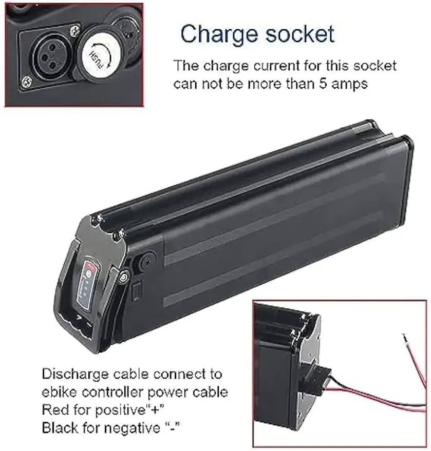 high-capacity 24V/36V/48V 15Ah/ 20Ah/30Ah 4Pin 500W  Bike Battery Pack Silverfish  Lithium Ion for Conversion Kit  with Charger
