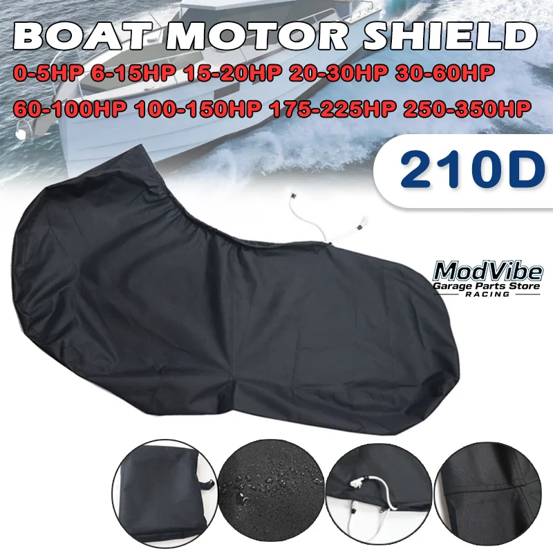 210D Oxford Cloth 6-250HP Full Outboard Motor Engine Boat Cover Waterproof Anti-scratch Protector UV-proof Dust-proof Sun-proof