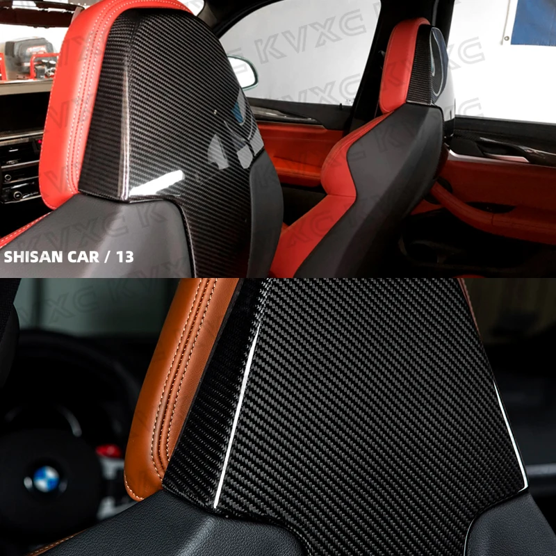 For BMW G80 M3 G82 G83 M4 G87 M2 2021-IN Dry Carbon Fiber Seat Back Covers Car interior Seat Backrest Decoration Panel Cover