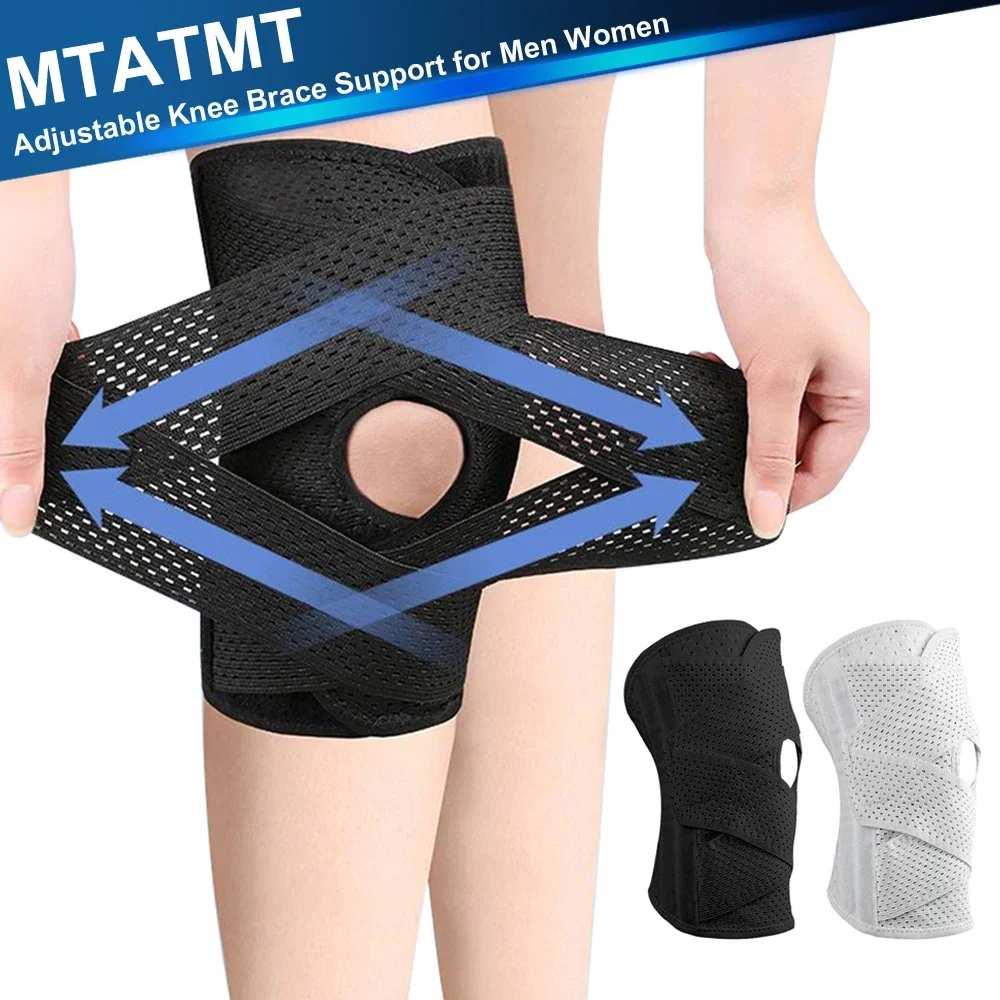 Knee Brace with Side Stabilizers Relieve Meniscus Tear Knee Pain ACL MCL Arthritis,Joint Pain Relief, Adjustable Knee Support