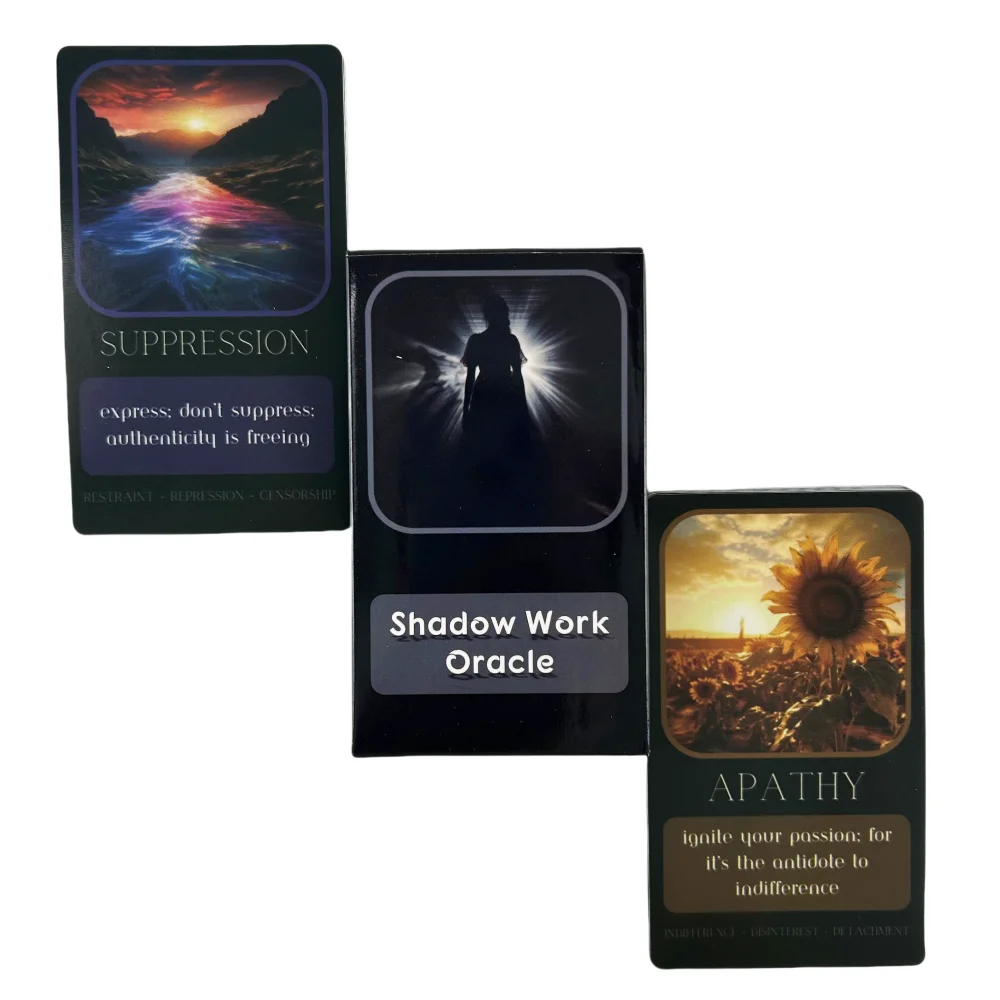 Shadow Work Oracle for Family Party High Quality Fortune Borad Game Deck with 33 English Visions Divination Cards