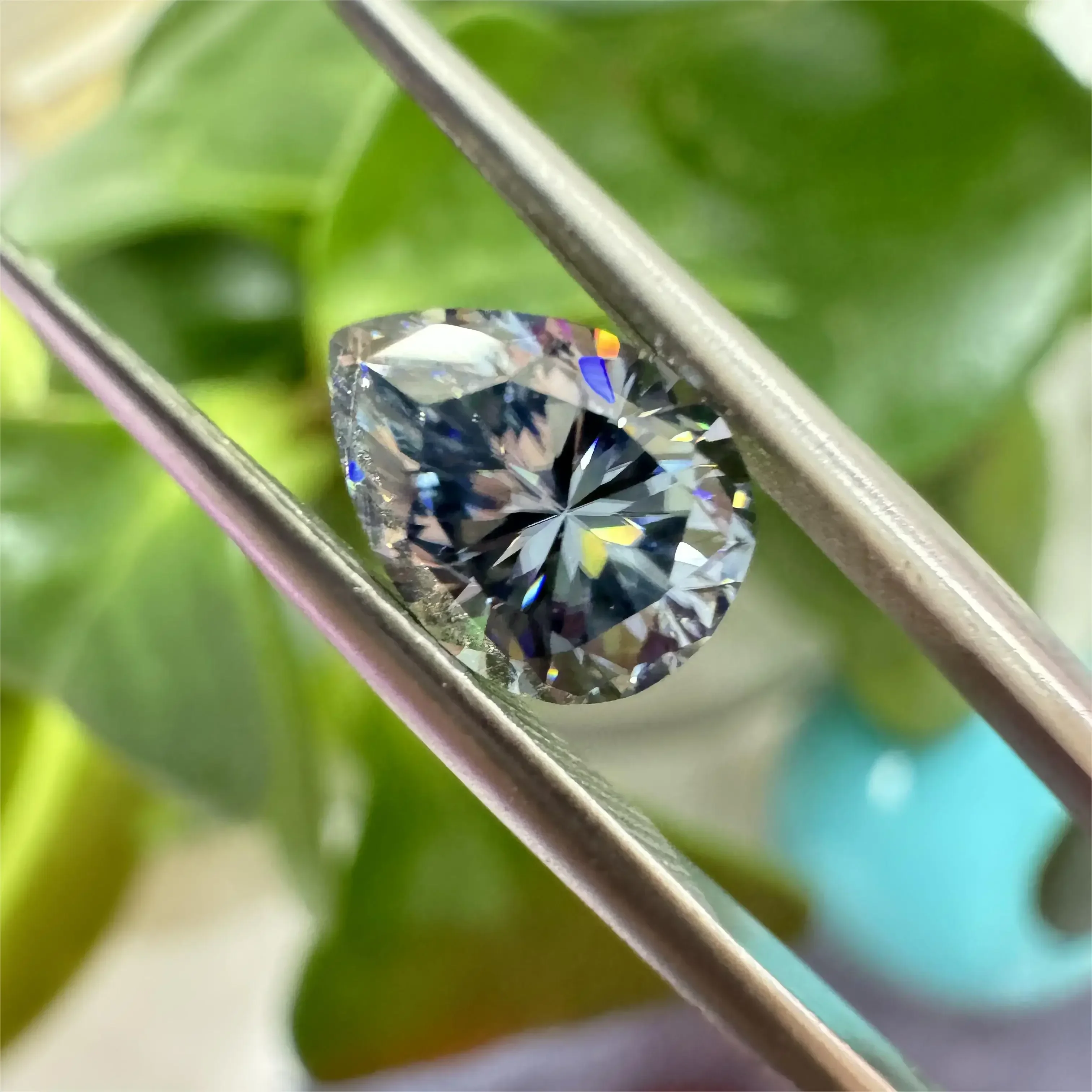 

Moissanite Stone Gray Color Pear Cut Top Quality Gemstone For Diy Charms Advanced Jewelry Ring Earring With Certificate