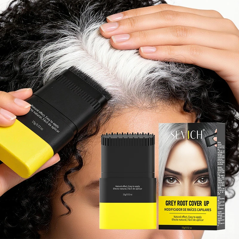 Hair Coloring Stick 3 Color Instant Hair Root Concealer Root Touch Up Powder Waterproof Hairline Filler for Cover Hair Color