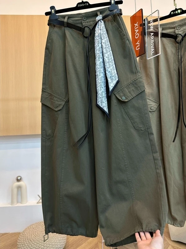 

Loose Casual Wide Leg Work Pants Men's Women's Spring Autumn Street Dance Loose Straight Knife Pants Retro Japanese Sle