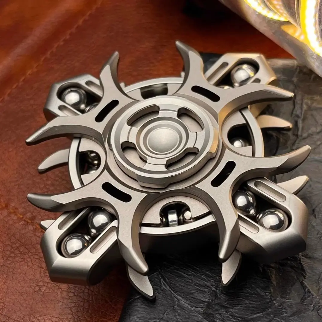 Outdoor Creative Rotating Finger Gyroscope EDC Tools Push DIY Metal Toy