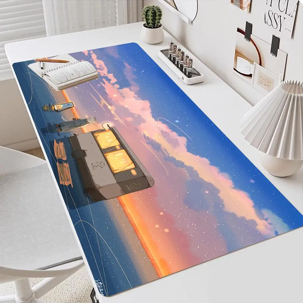 

Office Computer Desk Mat Table Keyboard Big Mouse Pad Laptop Cushion Non-slip Deskpad Home table Anime sky scenery Mouse Pad