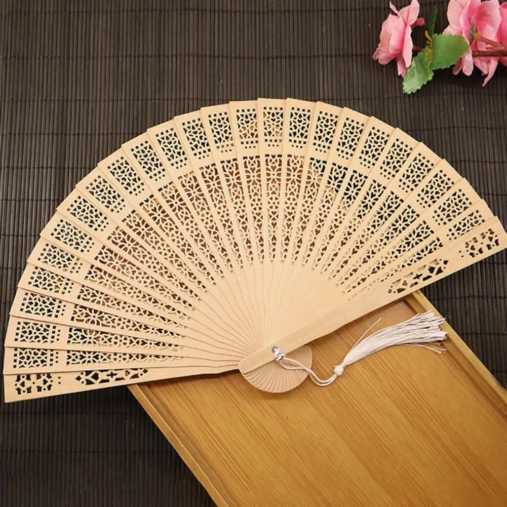 1/10/20Pcs Wooden Folding Fan Hollow Ribs Summer Hand Held Fan Wedding Desktop Decoration Dance Performance Props Party Supply