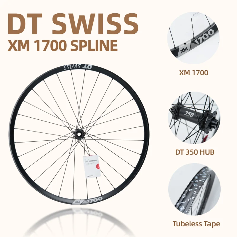 

DT Swiss SPLINE Front Wheel XM 1700 29 Inch Boost 15x110 6-Bolt with DT 350 Hub Tubeless Compatible for Enduro All Mountain MTB