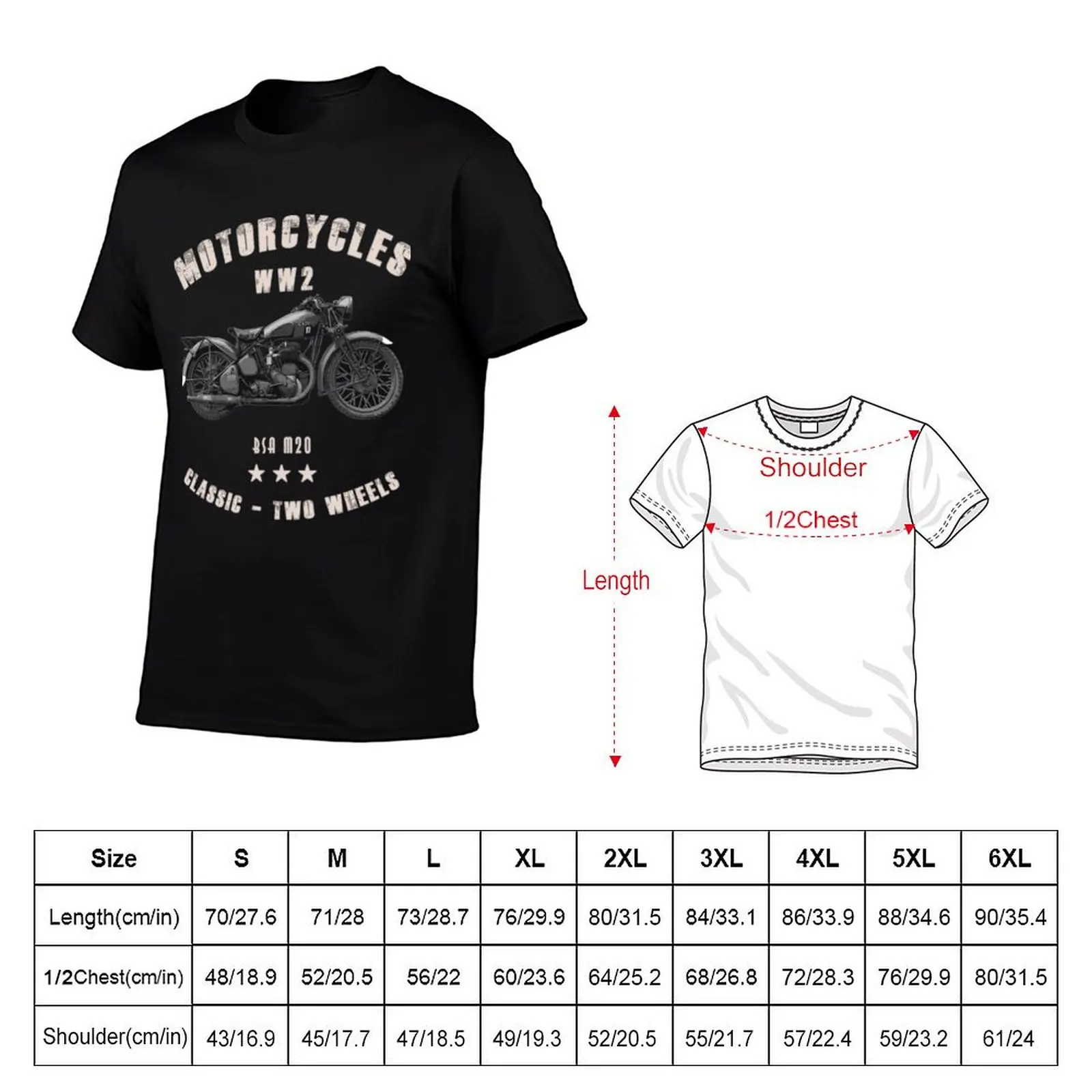 BSA M20 Retro Vintage Motorcycle WW2 T-Shirt tshirts personalised oversize t-shirts man summer 2025 mens white t shirts