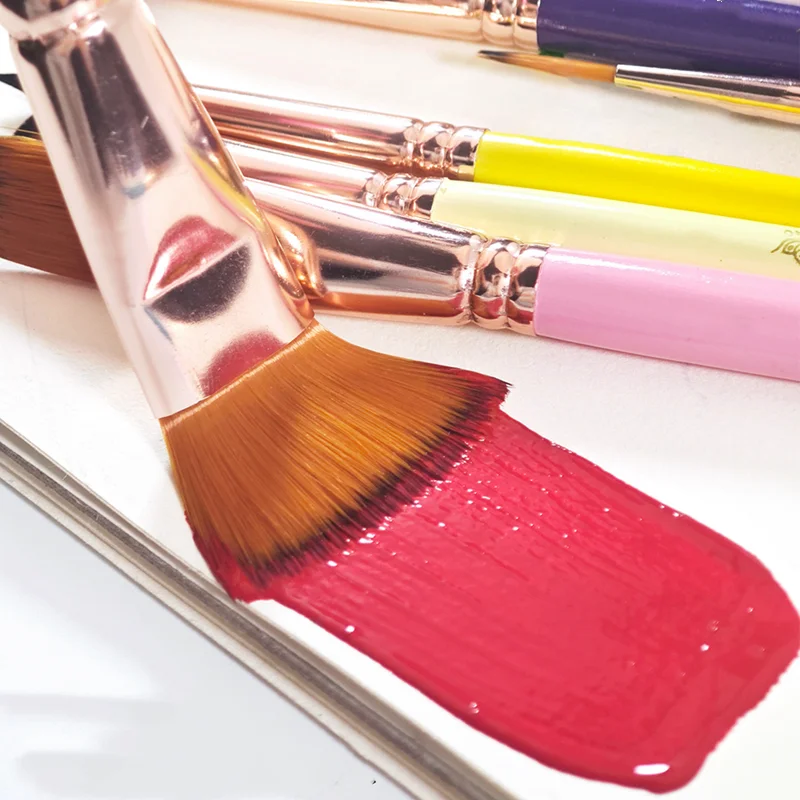 12本多機能ペイントメイクブラシセット、フェイスボディペイント、水彩油絵、アクリル、アーティストブラシペンキット用