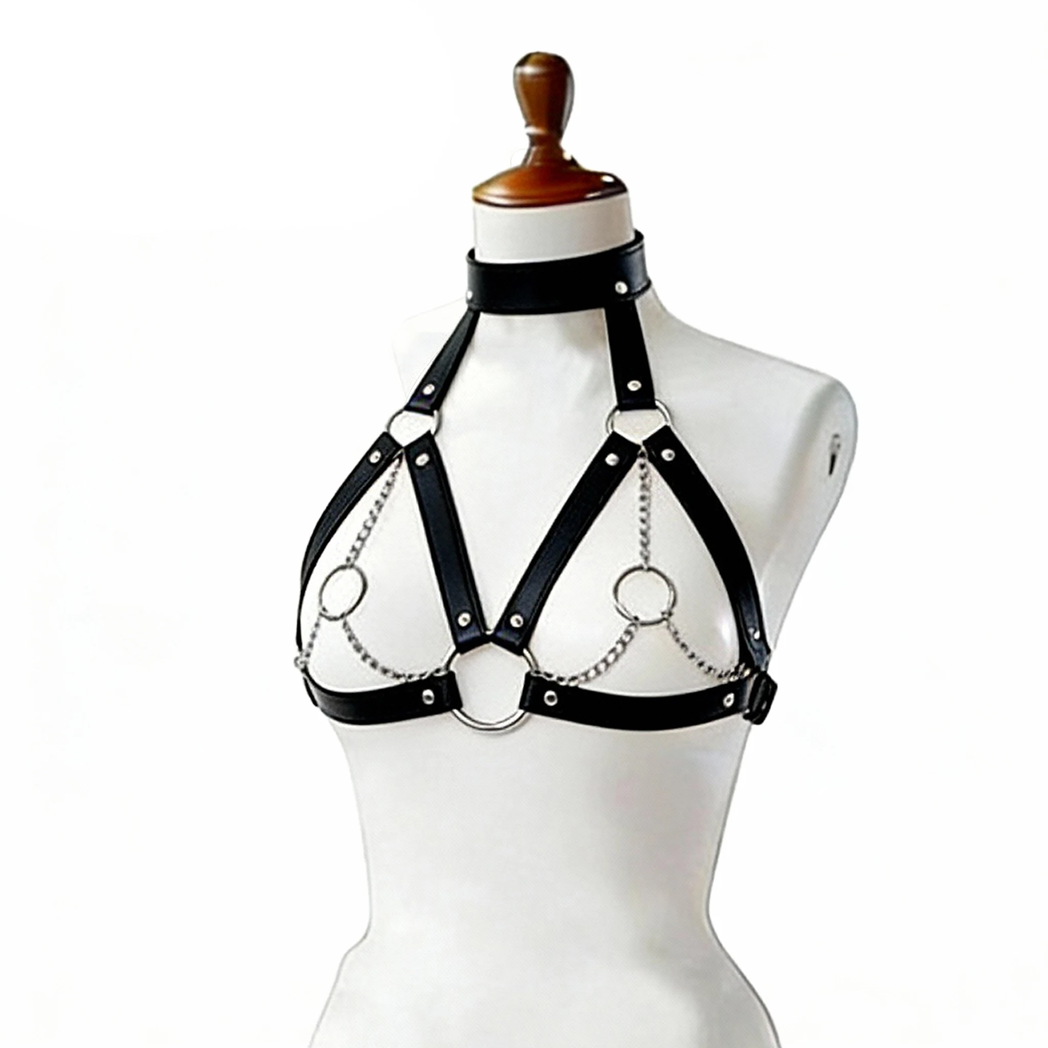 Sexy Chest Harness Corset Leather Lingeire Bondage Body Harness Belt Sexy Gothi…