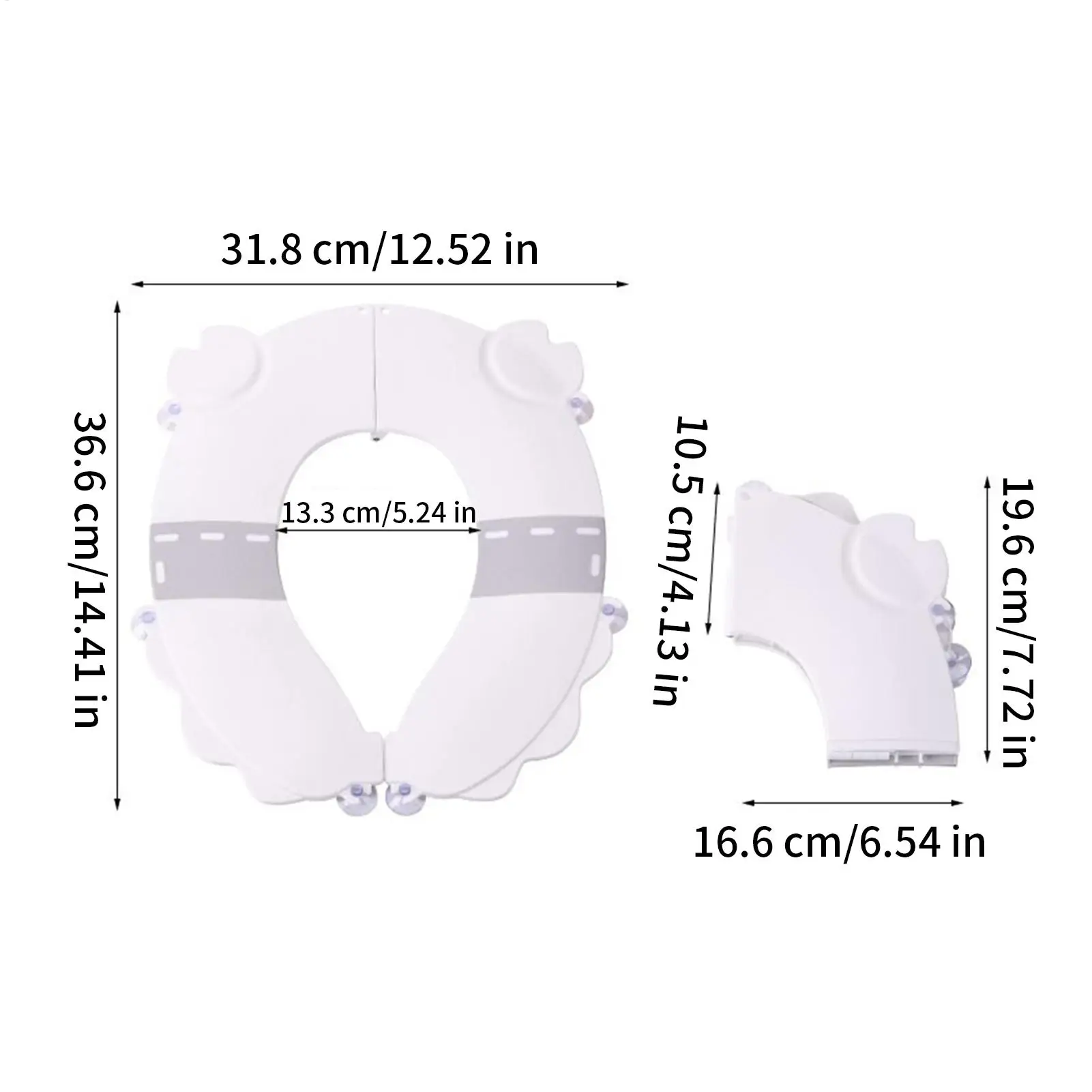 مقعد تدريب المرحاض للسفر للأطفال، مقعد نونية قابل للطي للأطفال الصغار، وسادة مقعد محمولة للسفر، وسادة مساعدة للبول #6