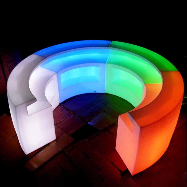 

180cm Illuminated bar Counter with Shelves for Restaurants & Bars