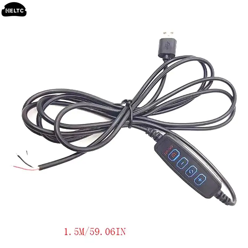 1PCS 1.5M USB 5V LED Tri-color Dimming Color Switch Cable Dimmer 4-Key Controller 2CH For Low Voltage LED CCT Bicolor Light