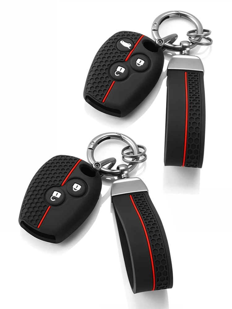 سيليكون حافظة مفاتيح السيارة غطاء مفتاح سلسلة لرينو كليو ترافيك توينغو كانجو ماستر مودوس داسيا داستر سانديرو حامي