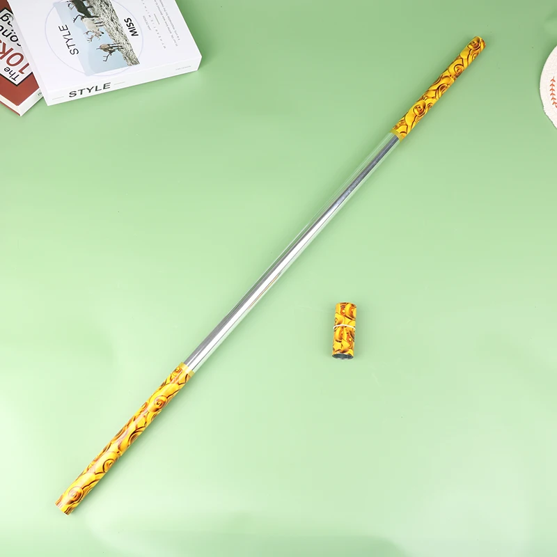 1pc 100cm Plastic Fast Telescopic Golden Cudgel Magic Tricks Prop For Halloween Stage Kids Gifts