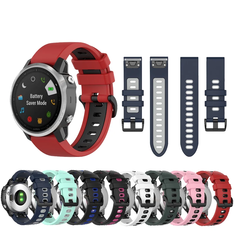 26 20 22mm Sport Silikon Armband Blumenarmband-weinlese für Garmin Fenix 7X 7 7S 6X 6 6S Pro 5X 5 5S 3HR Einfach Fit Schnell Release wirst