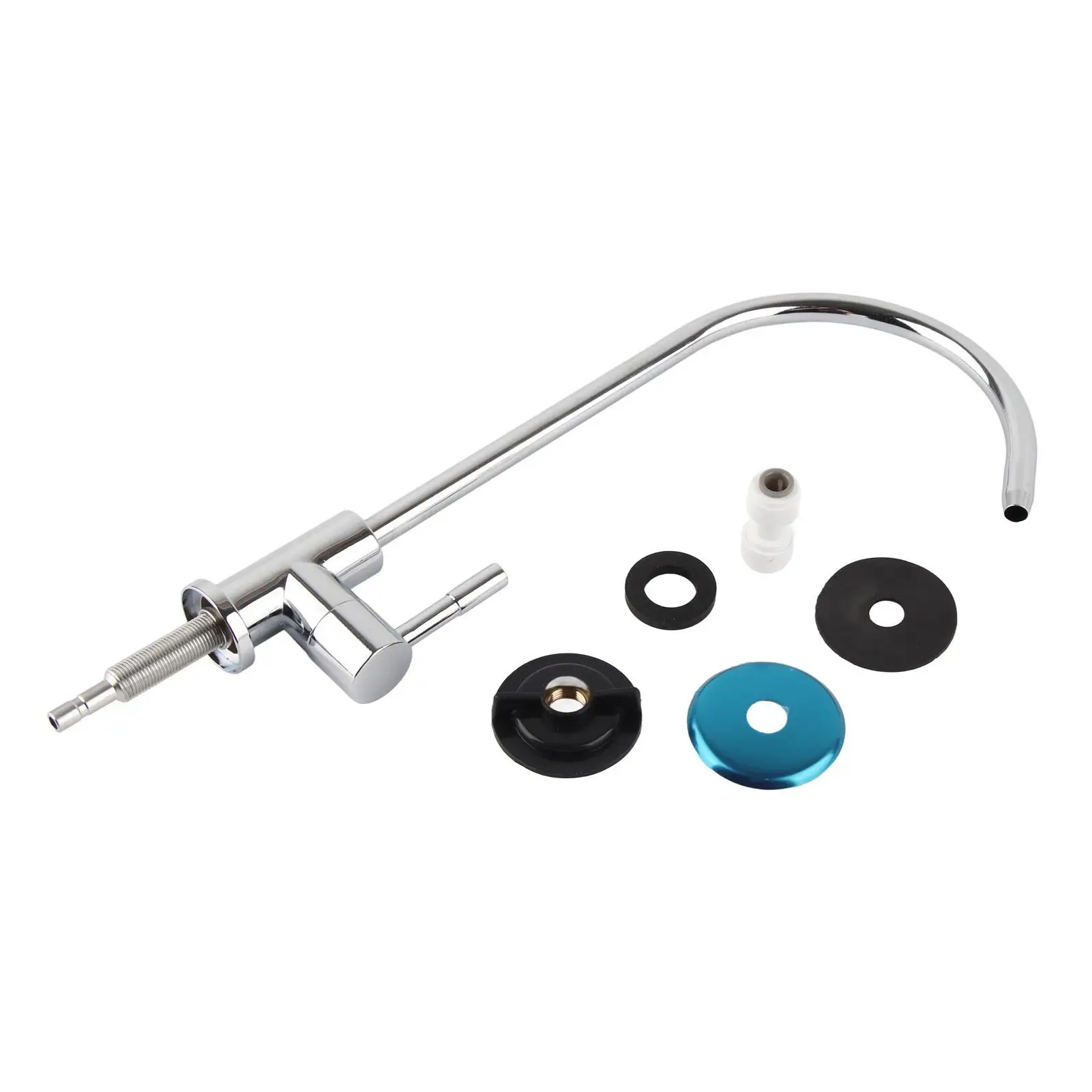 

Кухонный смеситель из цинкового сплава 1/4 дюйма для фильтра питьевой воды обратного осмоса, вращающийся на 360 градусов кран с гусиной шеей