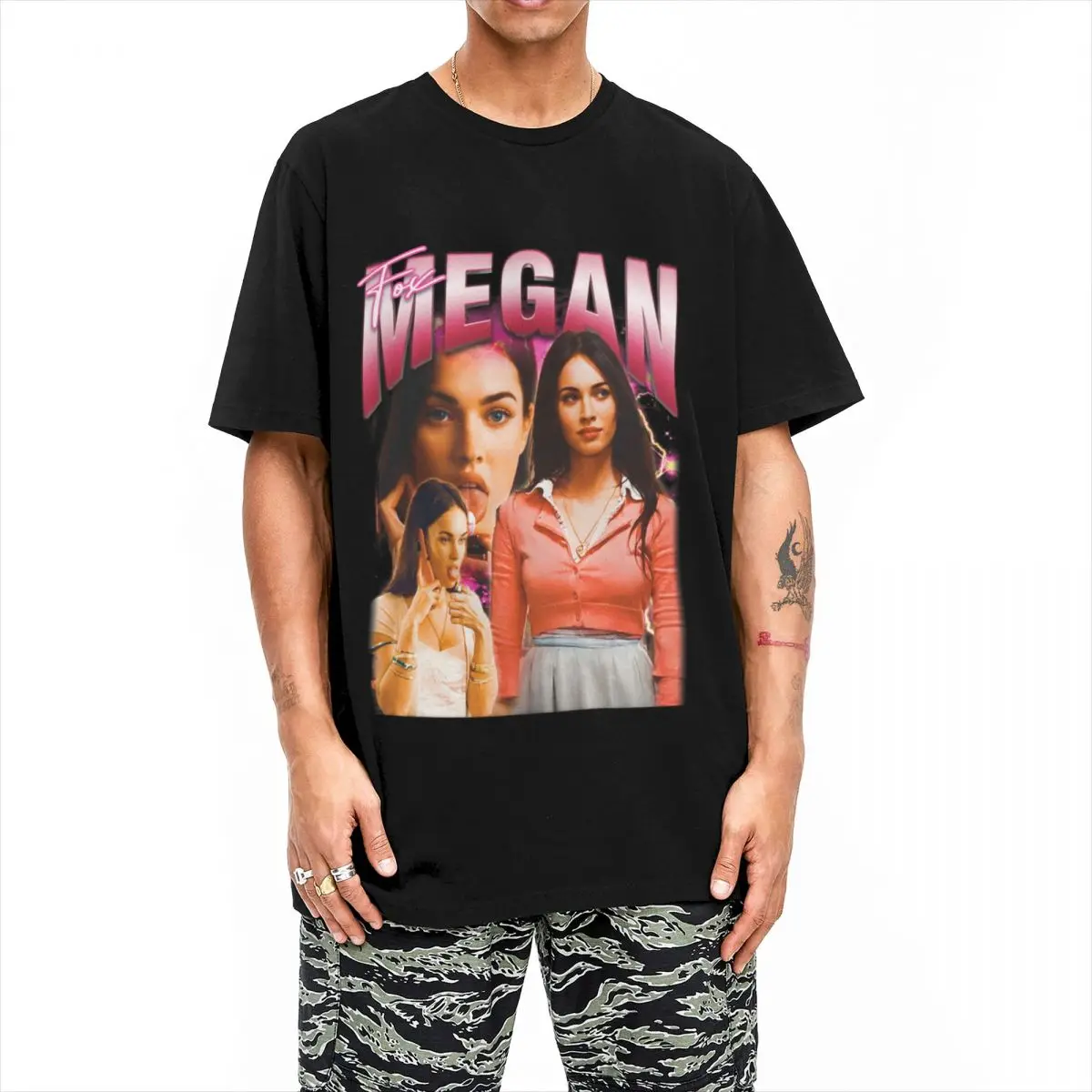 T-Shirt da donna da uomo Megan Fox T-Shirt Vintage Merch T-Shirt in puro cotone stampato