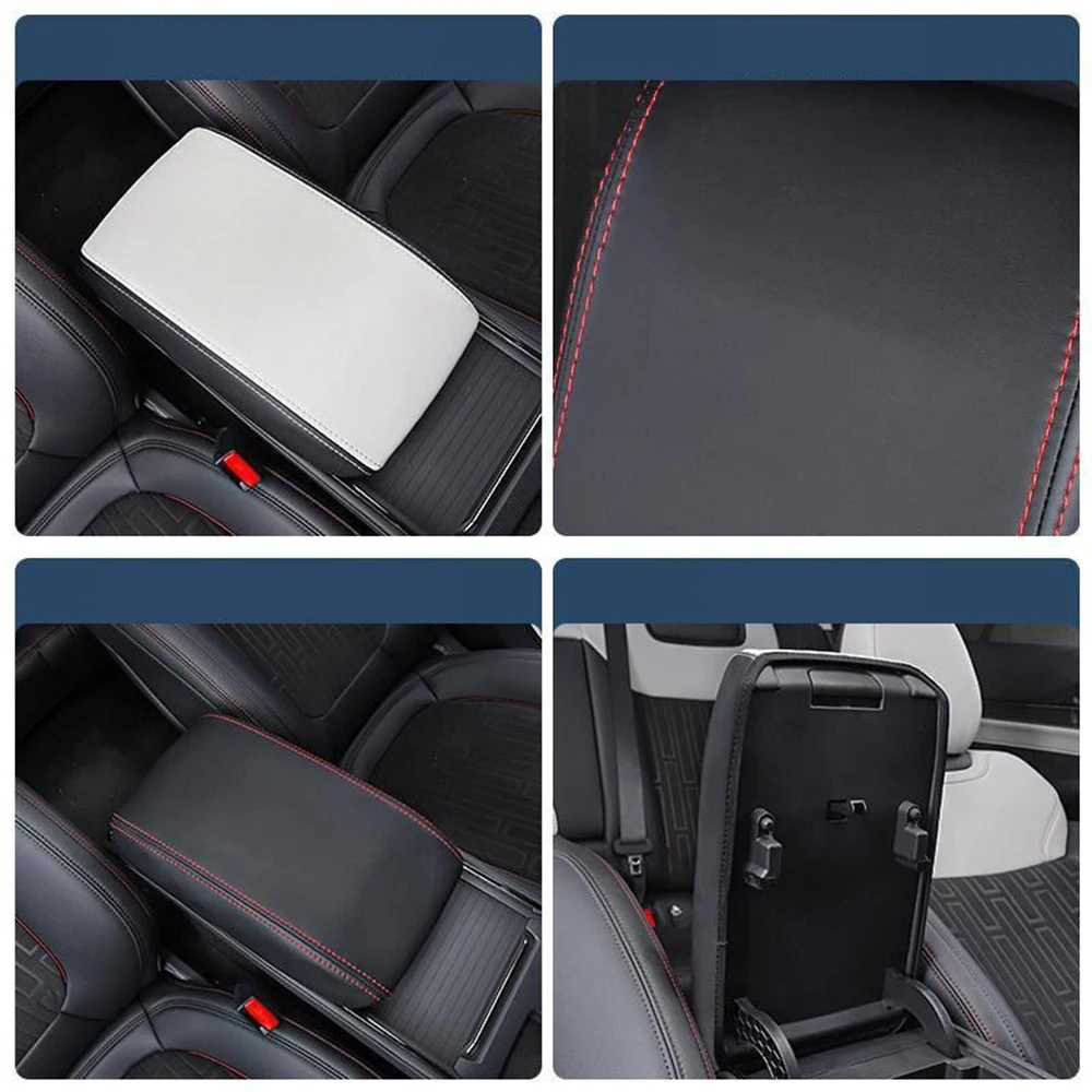 For Ford Mondeo EVOS 2022 2023 Leather Auto Center Armrest Cover Car Central Control Armrest Box Surface trim accessories