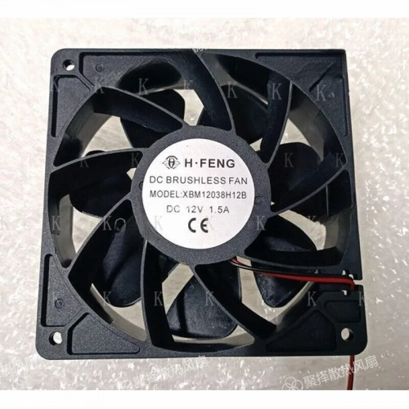 

C 1 PCS FOR H.FENG Fan XBM12038H12B DC12V 1.5A 12CM 2 wire large air cooling fan