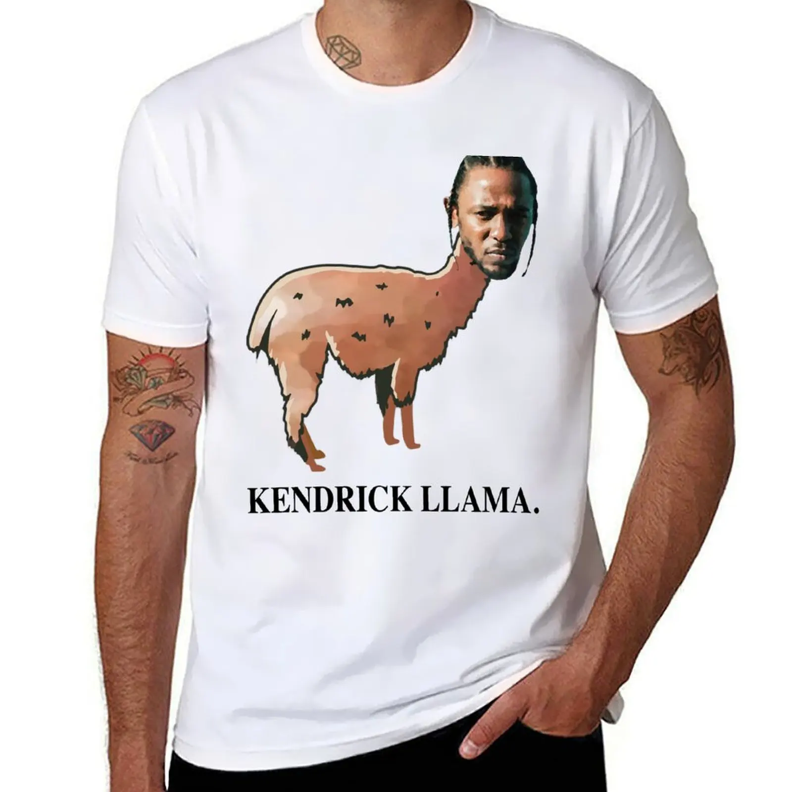 

KENDRICK LLAMA. (with text) T-Shirt man t shirt designer t shirt man luxury T-Shirt