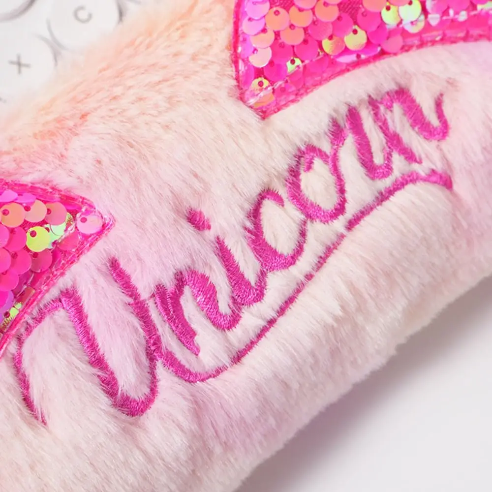 Multifunctional Pen Bag Large Capacity Zipper Deisgn Stationery Bag Glitter Cat Ear Pencil Case Gift