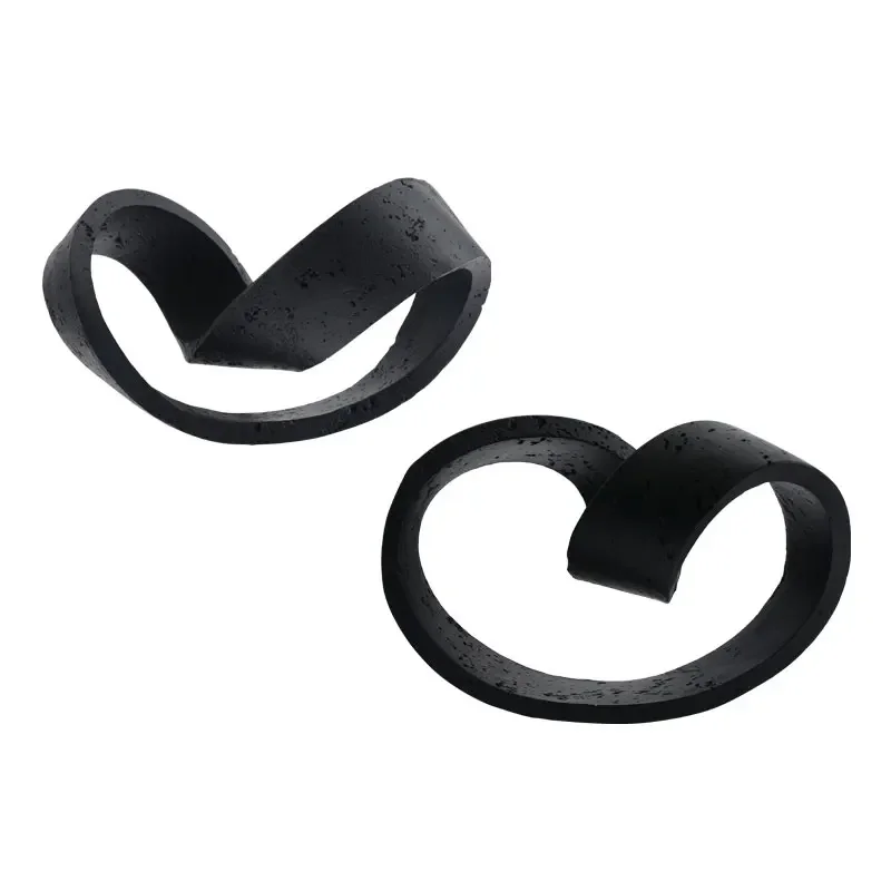Modern luxury geometric ring ornaments creative art imitation cave stone model room living room hotel TV cabinet decorations