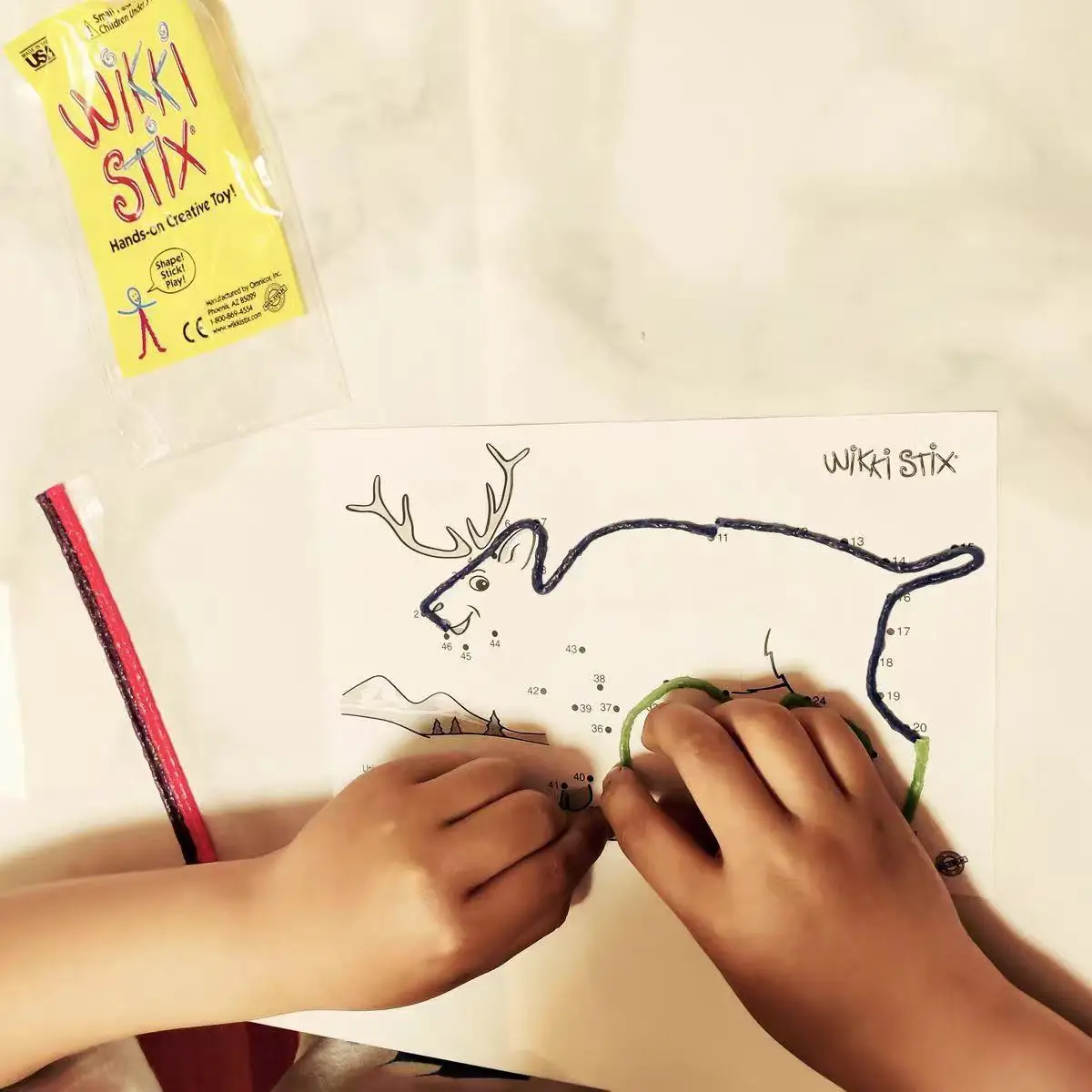 WLKKLSTLX Sensorisches Amerikanisches Wachsfaden-Kunst DIY-Set für Kinder Pädagogisches Basteln Handgemachte Spielzeuge zur Intelligenzentwicklung