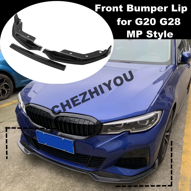 

MP Style Car Front Bumper Lip Spoiler Body Kit Diffuser Spoiler Protector Cover Deflector Lip For BMW 3 Series G20 G28 2019-2022