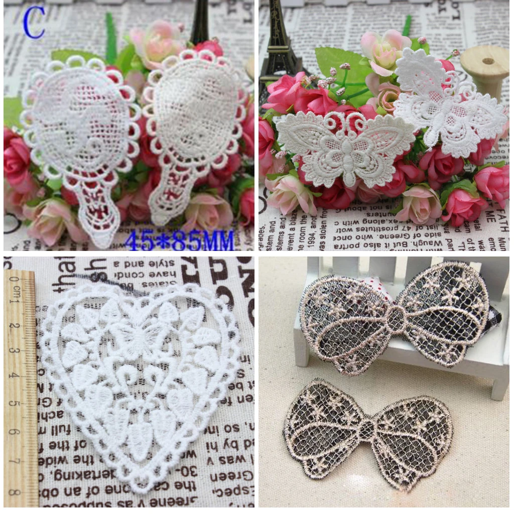 

Polyester Cloth Sticker Lace Fabric Venise Dress Sewing Crafts Applique
