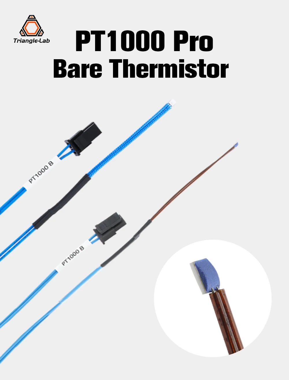 Trianglelab PT1000 Pro Bare Thermistor-Kartusche Hochtemperatur 450°C für Rapido Hotend TCHC Kit CHC Pro TR6 TD6 HOTEND – Detail 27