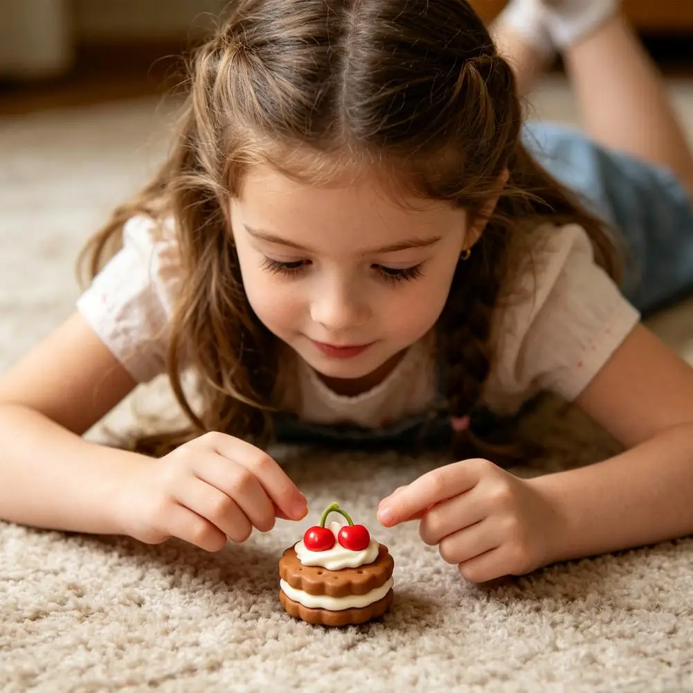 Stress Relief Toy Realistic Cake Squeeze Toy for Stress Relief Soft Slow Fidget Toy Anxiety Relief Squishy for Adults Kids