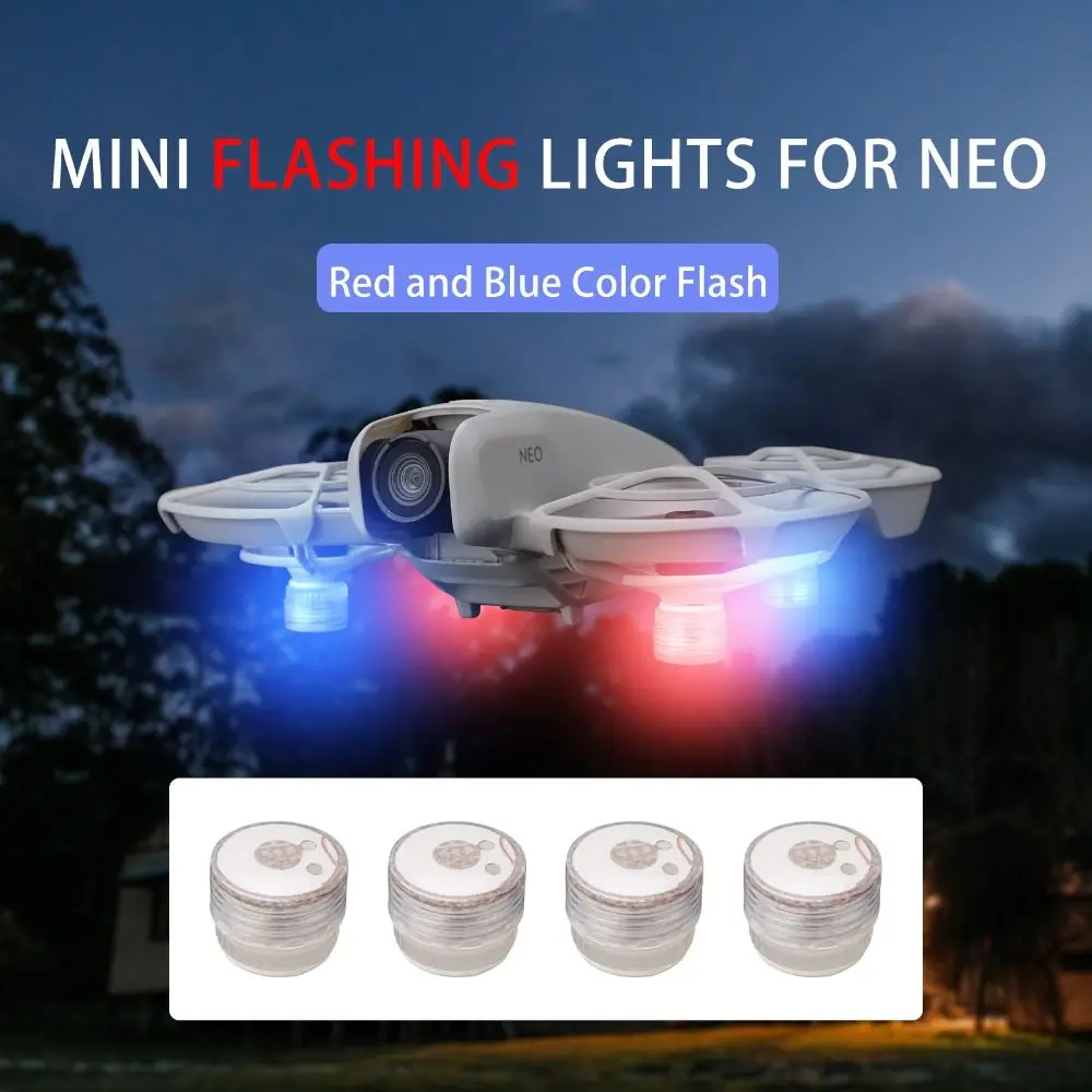 

2/4Pcs New Warning Night Flight Mini ABS LED Flash Light Drone Strobe Light Signal Lamp for DJI NEO Accessories
