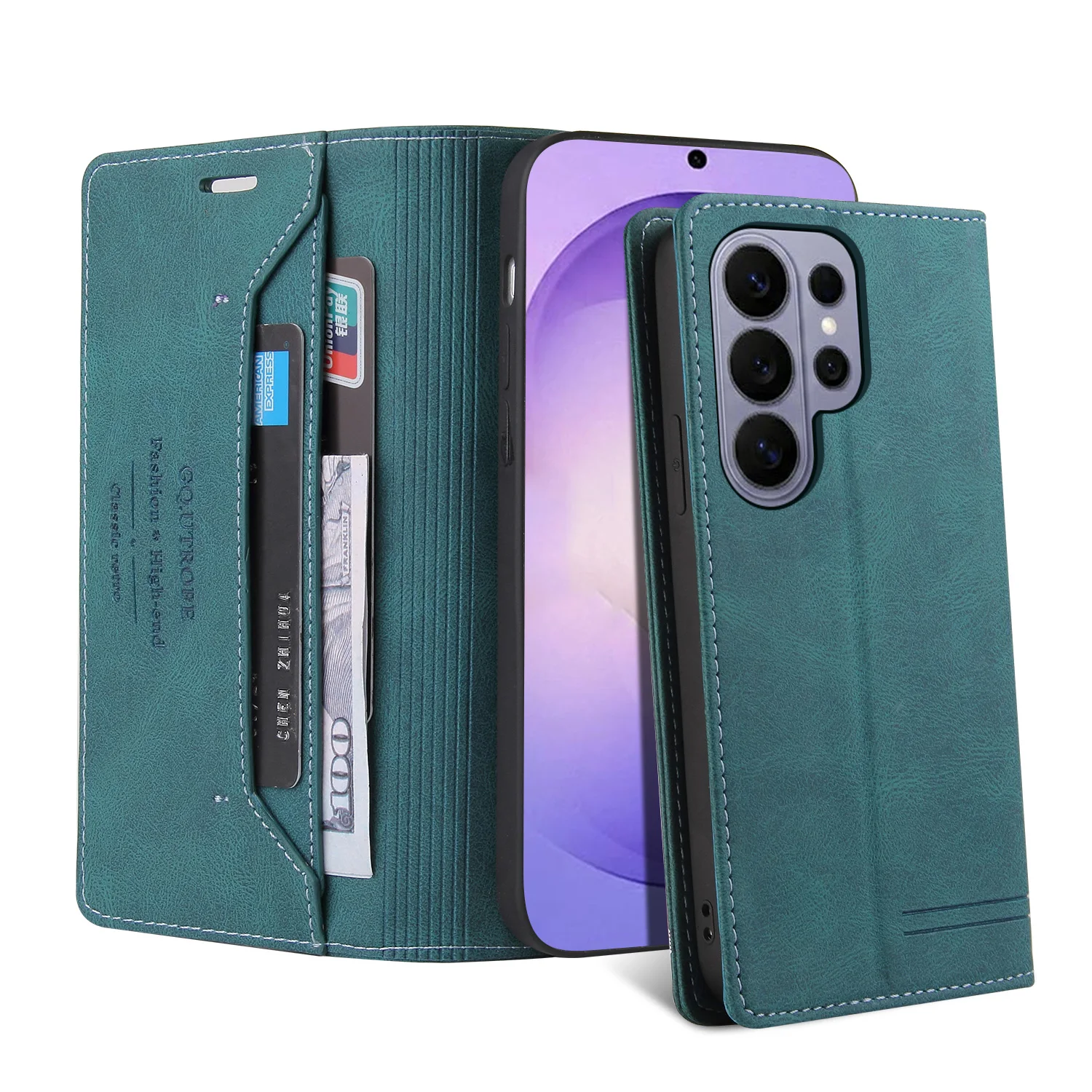 Luxus-Brieftaschenhülle mit Kartenfach, RFID-Blockierung, magnetischer Klapphülle aus Leder für Samsung Galaxy S26 Ultra S26 Plus S26 Cover Shell – Detail 13