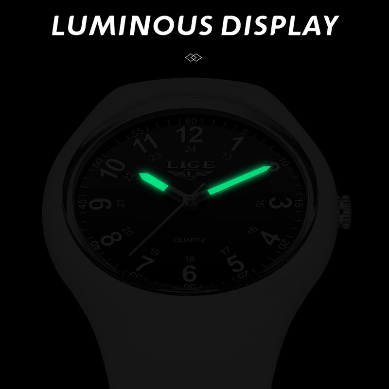 LUIK 2026 Eenvoudige Heren Horloges Voor Vrouwen Fashion Casual Quartz Horloges Waterdicht Lichtgevende Siliconen Horloge Dames Geschenken Reloj