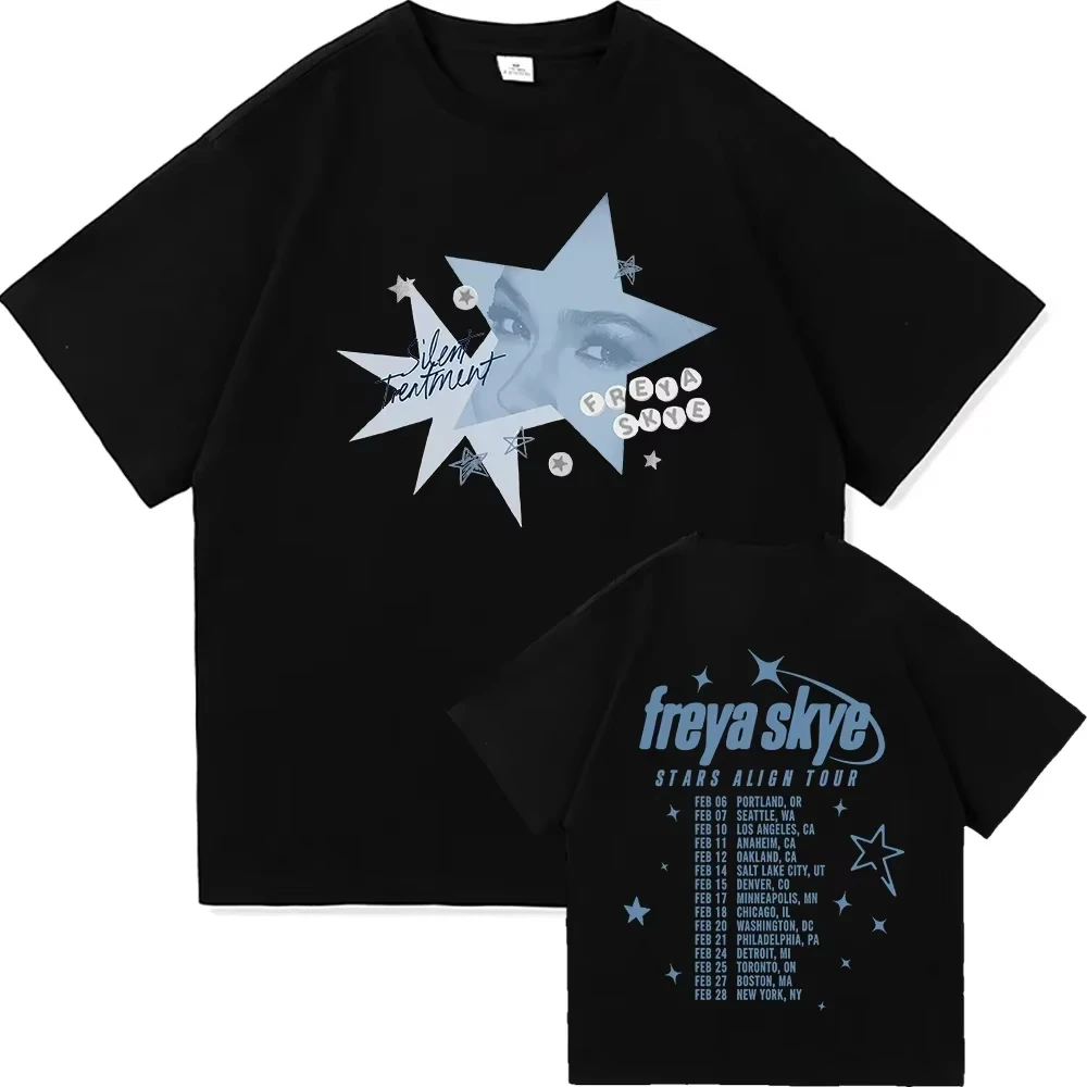 2026 Vintage Star Tour Graphic Large Printed Cotton Unisex Short Sleeve T-Shirts for Kids Adults Retro Street Casual Tops