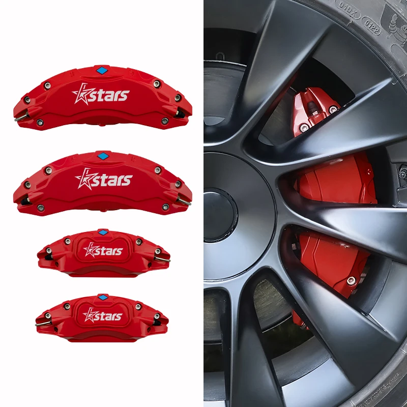 

For Tesla Model Y 2021-2024 4pcs Brake Caliper Stars Stickers Will Be Included Brake Caliper Covers 12 Colors 19 20 Inch