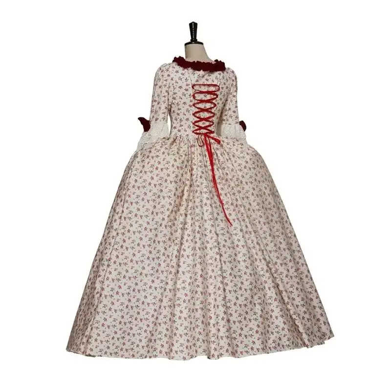 

18th Century Women's Rococo Marie Antoinette French Royal Queen Dress Renaissance Floral Ball Tea Party Gown