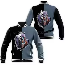 The Nightmare Before Christmas Jack And Sally Baseball Jacket