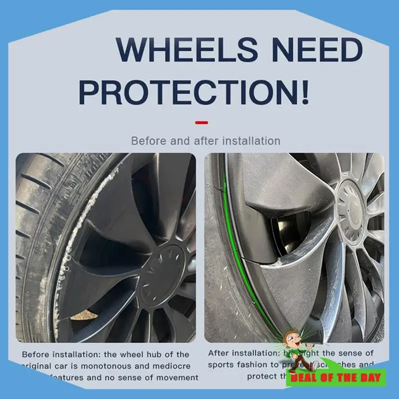 

New Arrival 21 Inch Car Hub Cap Rim Patch For Tesla Model Y 2021-2023 Induction Uberturbine Wheel Cover Protectors