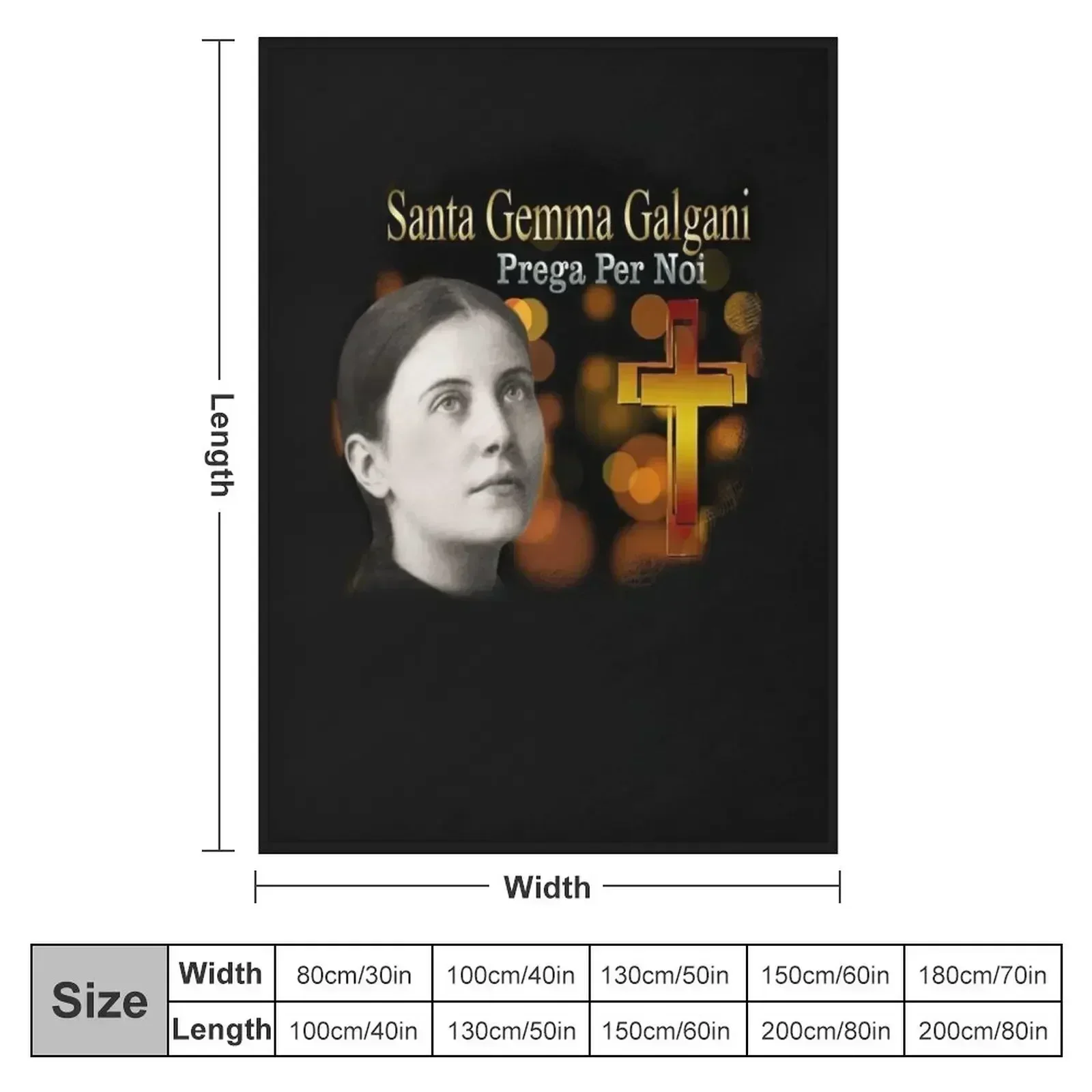 Saint Gemma Galgani Catholic Saint & Mystice Visions of Guardian Angel Throw Blanket Heavy manga Plush warm winter Blankets