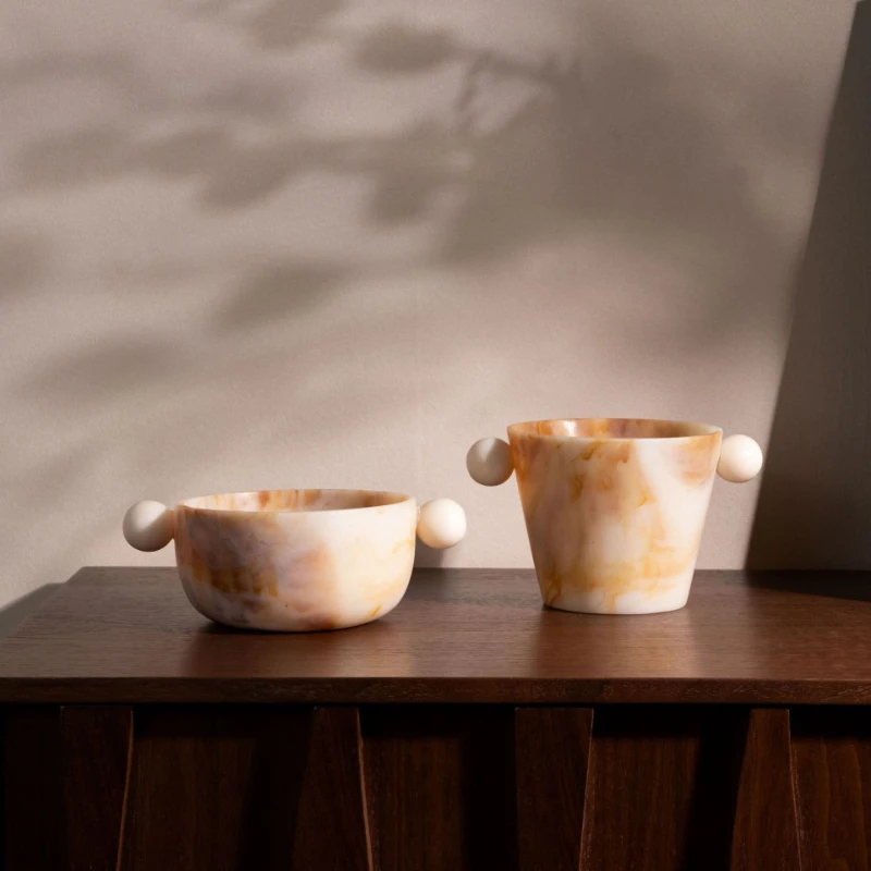 Modern Decorative Bowl Storage Fruit Plate Decorative Item Model Room Dining Room Living Room Coffee Table Tabletop Arrangement