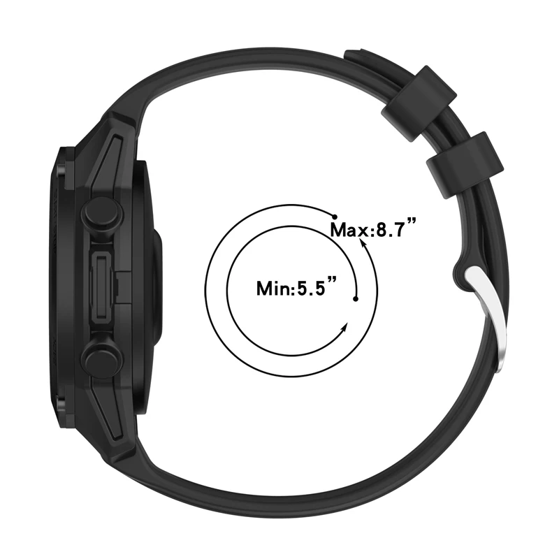22mm sportowy pasek silikonowy do Garmin Descent G1 słoneczny pasek letel zegarek wymiana paska na nadgarstek do bransoletki Garmin Fenix7
