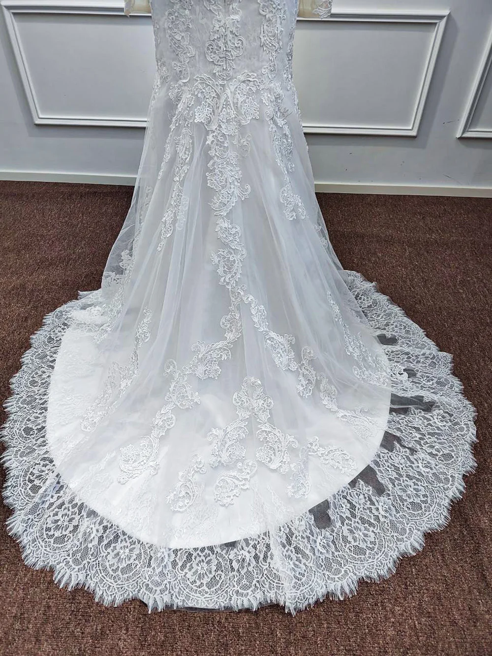 Wedding Dress Lace Mermaid Full Sleeve Party Dresses Wedding Dress 2024 Bride Bohemian Zipper Up Applique Wedding Dresss