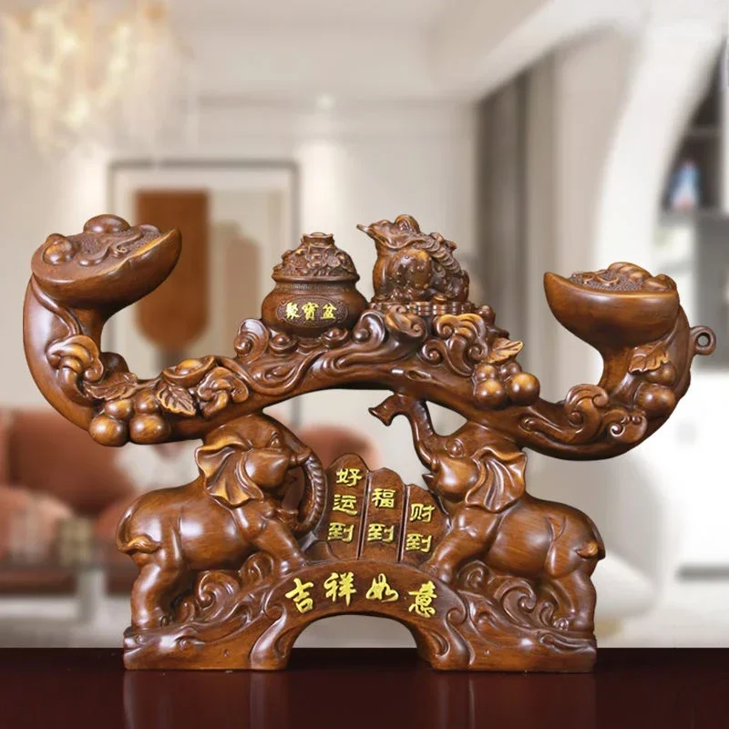 Chinese Auspicious Ruyi Ornament Inviting Wealth Living Room Entrance Wine Cabinet Home Housewarming Gift