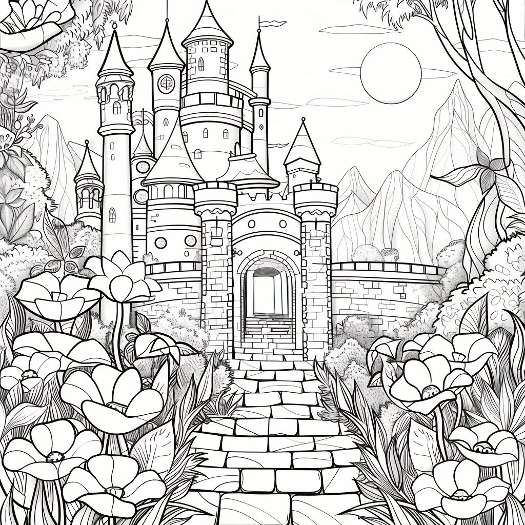 1 st Artistry Floral Castle kleurboek voor stressreductie |   Kalmerend stresskleurboek voor stressverlichting en cadeaus