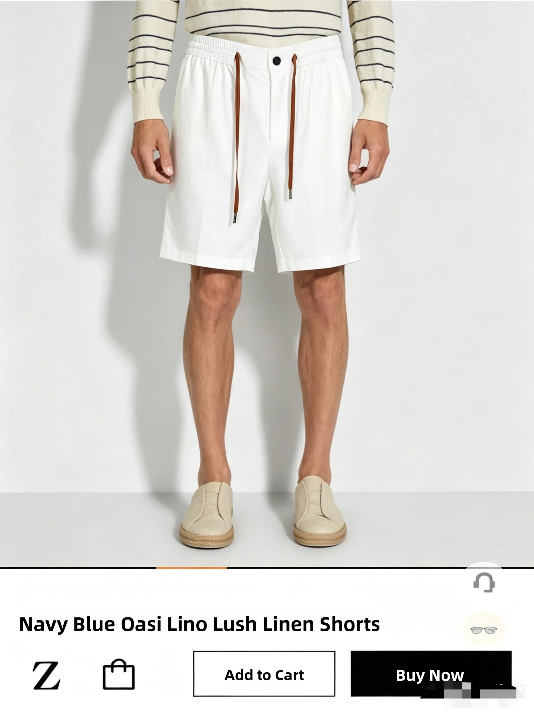 Italian Style Men's Summer 2026 New Linen Silk Drawstring Casual Straight Leg Pure Color Shorts Standard Fit mid Waist Youth