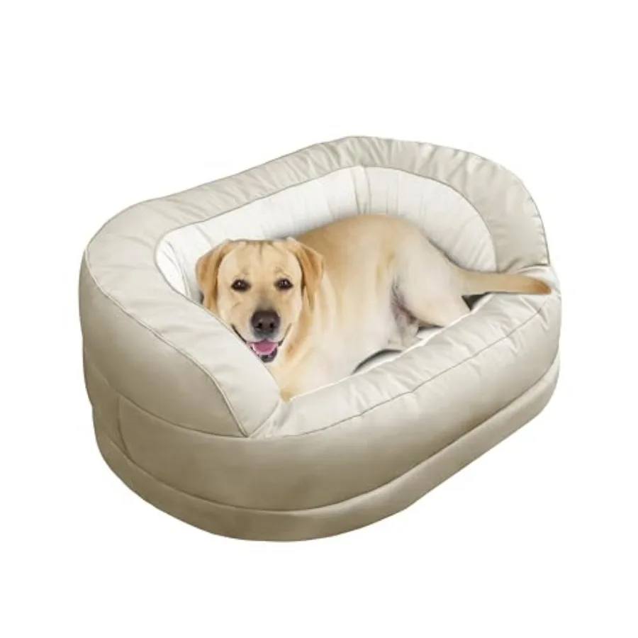 

Calming Dog Bed for Large Medium Dogs, XXL 16" Depth High Sides Cuddler Large Dog Couch Bed Oval Anti Anxiety Dog Bed with Head